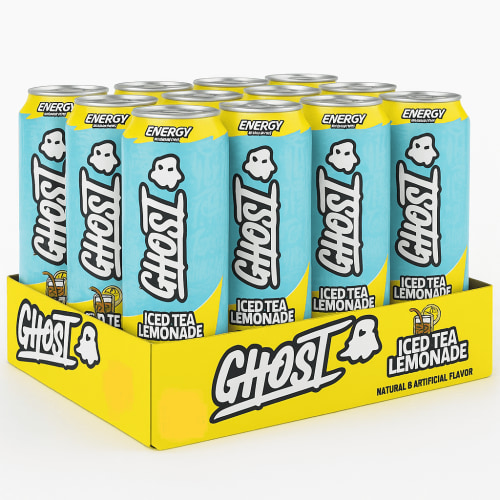 GHOST Energy Drink - 12-Pack, Iced Tea Lemonade, 16oz - Energy & Focus & No Artificial Colors - 200mg of Natural Caffeine, L-Carnitine & Taurine - Gluten-Free & Vegan