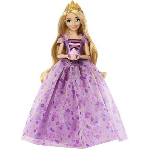 Mattel Disney Princess Birthday Celebration Rapunzel Deluxe Fashion Doll, Inspired by Disney Tangled Movie, Special Occasion Gifts for Kids & Collectors (Amazon Exclusive)