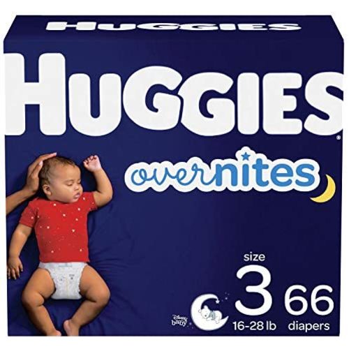 Nighttime Baby Diapers Size 3, 66 Ct, Huggies Overnites - NEW