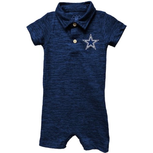 Infant Dallas Cowboys Wes & Willy Navy Short Leg Cloudy Yarn Polo Bodysuit