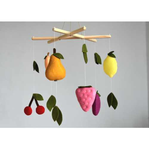 Fruit Baby Mobile, Fruit Nursery Mobile, Fruit Nursery Decoration,Felt Fruits Decor, Felt Fruits, Tutti Frutti Baby Mobile, Baby Shower Gift