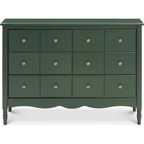 Namesake Liberty 6-Drawer Assembled Dresser in Forest Green | 2 Sets of Knobs