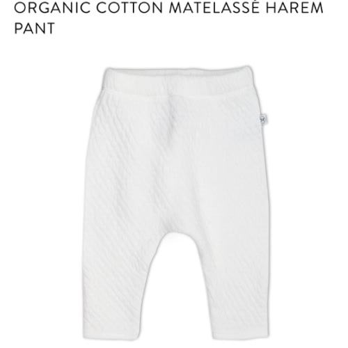 Organic Cotton Matelassé Harem Pant | Honest Baby Clothing