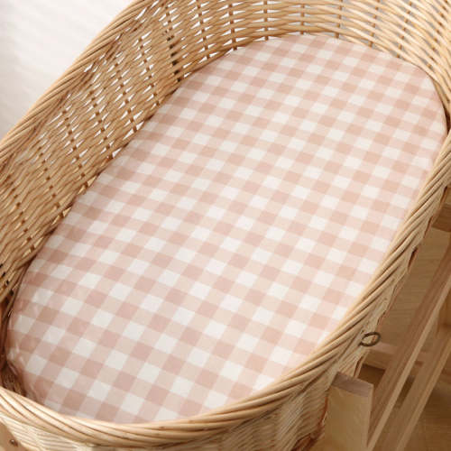 Rory Gingham Fitted Bassinet Sheet