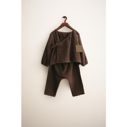 ZARA TIMELESS - TEXTURED PLAIN SET - Brown | ZARA United States