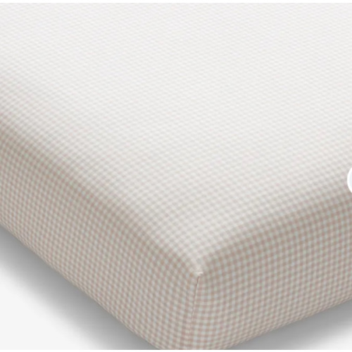 Ditsy Gingham Classic Cool Organic Cotton Percale Fitted Crib Sheet