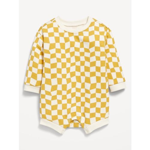 Unisex Long-Sleeve Graphic Sweatshirt Romper for Baby