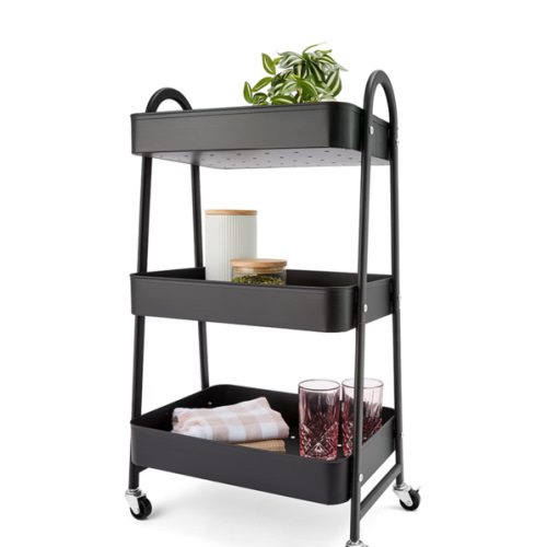 Black 3 Tier Trolley