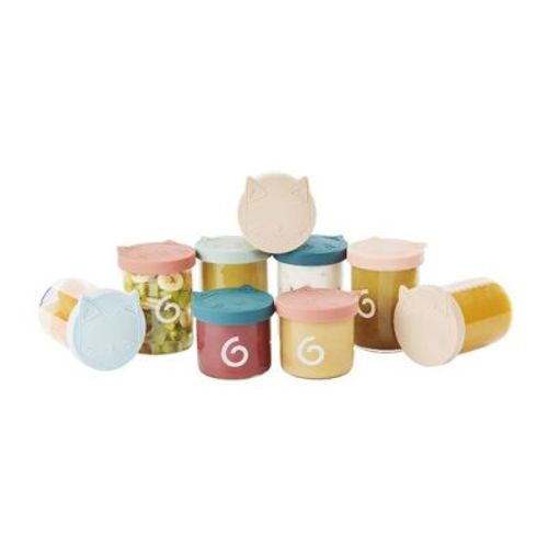 Babymoov Isy Bowls Glass Baby Food Containers with Silicone Lids