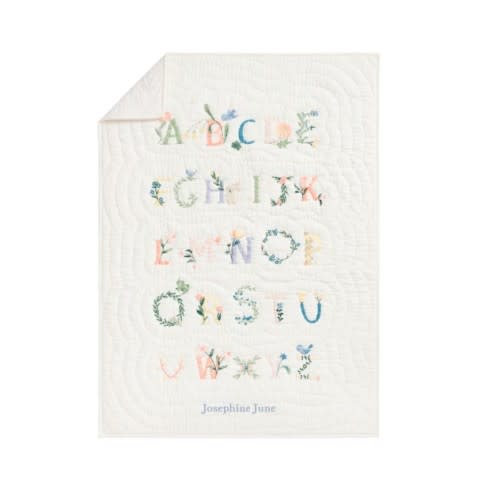 Floral ABC Baby Quilt