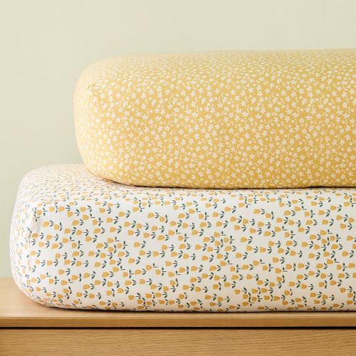 Stemmed Ditsy & Tulip Crib Sheet Bundle