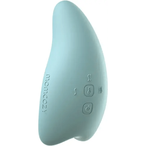 Momcozy Warming Lactation Massager 2-in-1, Soft Breast Massager for Breastfeeding, Heat + Vibration Adjustable for Clogged Ducts, Improve Milk Flow, Blue-Green