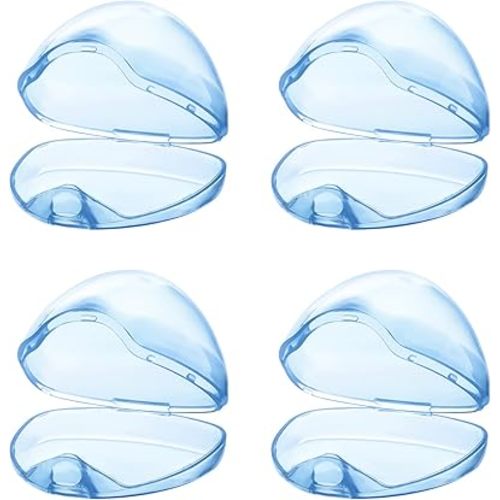 Accmor Pacifier Case, Pacifier Holder Case, Pacifier Container for Travel, BPA Free,Transparent Blue, 4 Pack