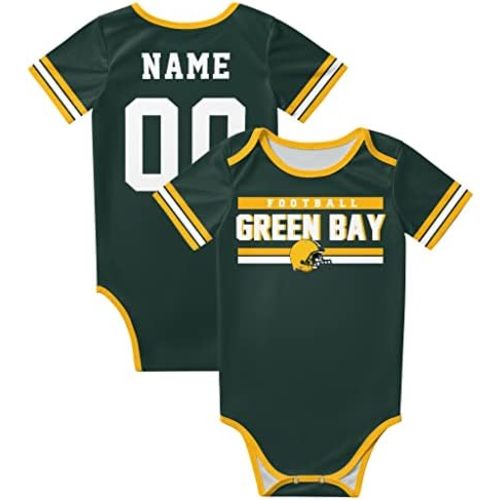Baby Clothes Unisex Baby Short Sleeve Bodysuits Custom Name Number for Boy Girl Personalized Gift