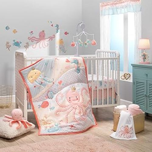 Bedtime Originals Ocean Mist 3Piece Crib Bedding Set, Multicolor