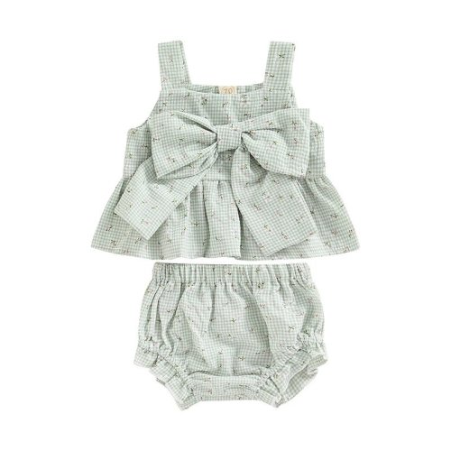 Gingham Bowknot Outfit – The Ollie Bee
