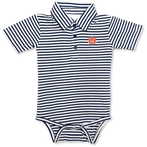 Atlanta Hosiery Company Infant Boys' Auburn University Stripe Polo Creeper
