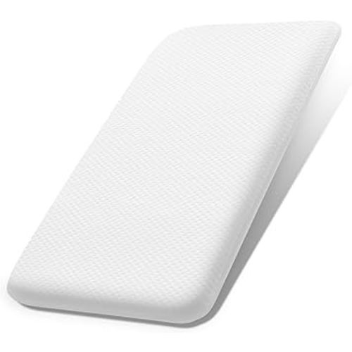 Lisara Baby Bassinet Mattress Pad, 33 x 19 Dual Sided Gel Memory Foam Mattress with Waterproof, Removable Ice Silk Cover, Fit for ANGELBLISS/Jimglo 3 in 1 Bassinet, BabyBond and Cowiewie Bassinet