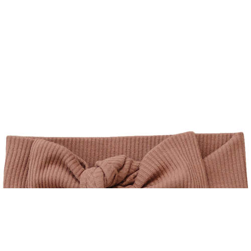 Dusty Rose Organic Cotton Ribbed Head Wrap