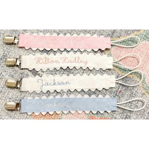 Embroidered Pacifier Clip