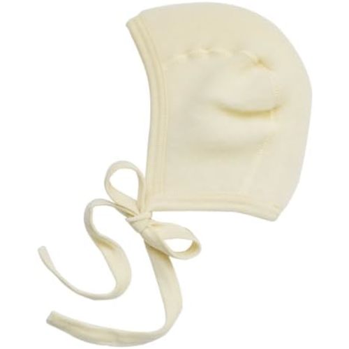Newborn Baby Bonnet, 0–6 Months | Organic Merino Wool Fleece, Pilot Cap with Ear Protection for Infants