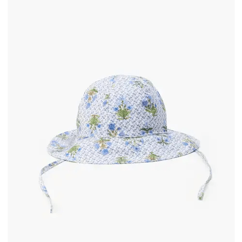 The Baby Sunhat - Blue Block Print