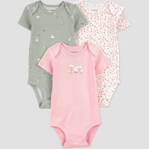 Carter's Just One You® Baby Girls' 3pk Ducks Bodysuit - Pink/Green 6M