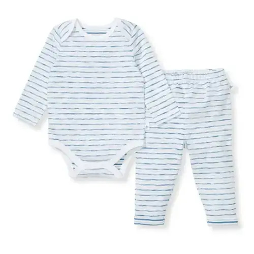 Slub Stripe Baby Boy Bodysuit Set – Burt's Bees Baby