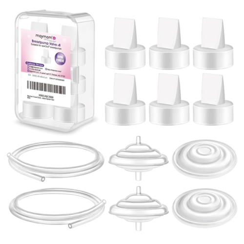 Maymom Pump Parts Compatible with Spectra S1 S2 9 Plus Breastpump Replace Backflow Protector Membrane Duckbill Valve Tube Not Original Spectra Replacement Pump Parts