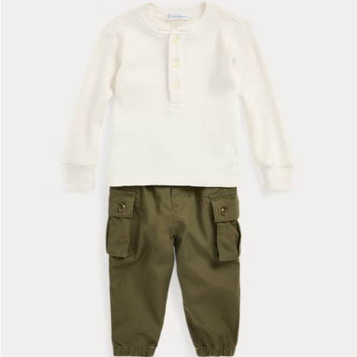 Waffle Henley Shirt & Ripstop Cargo Pant