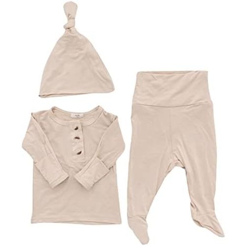 Coming Home Outfit and Hat Set for newborn boy and newborn girl, soft and stretchy gender neutral baby clothes, layette