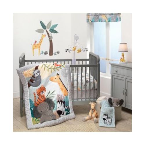 Baby Mighty Jungle Animals 3-Piece Nursery Crib Bedding Set