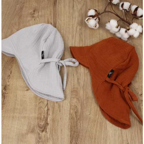 Double layer muslin sun hat baby, Adjustable Sun hat for children, Muslin summer hat baby.