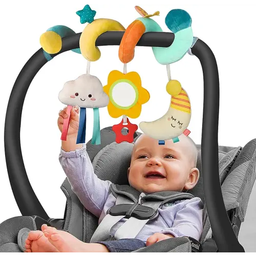 Car Seat Toys for Babies 0-6 Months Boys Girls Stroller Toys, Newborn Toys 0 3 Months Brain Development, Baby Toy Infant Toy for Carseat Stroller Crib Baby Gym for 0 3 6 9 12 Months