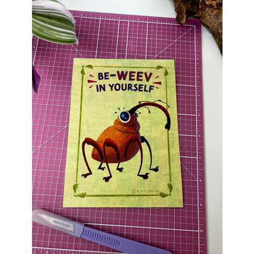 Be-Weev in Yourself | Illustrated Weevil Bug Art Print