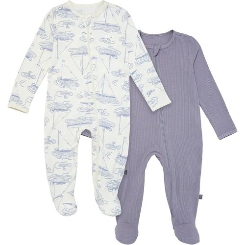 Modern Moments by Gerber unisex-baby Viscose 2-pack Sleep 'N Play With Mitten Cuffs