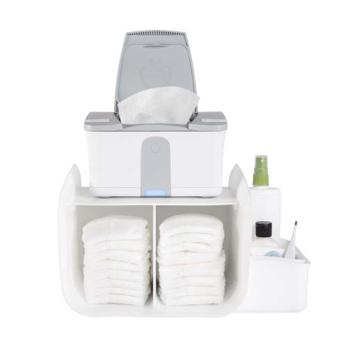Ubbi Diaper Caddy Organizer, Stores Baby Diapers, Wipes & Baby Accessories, White