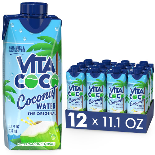 Vita Coco Natural Coconut Water, Pure and Nutrient-Rich, 11.1 fl oz, Pack of 12