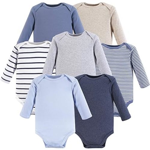 Hudson Baby unisex-baby Cotton Long-sleeve Bodysuits