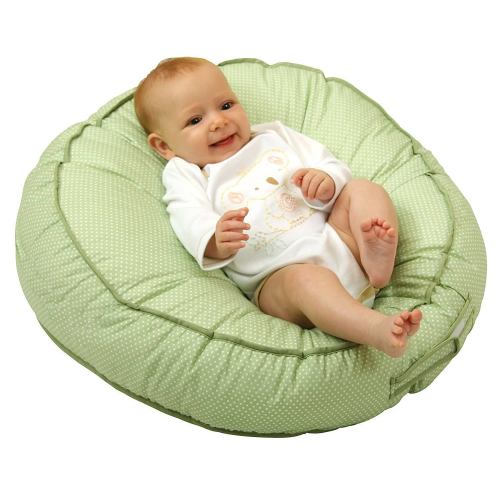 Leachco Podster Infant Seat Lounger, Sling-Style, Adjustable Support, Sage Pin Dot