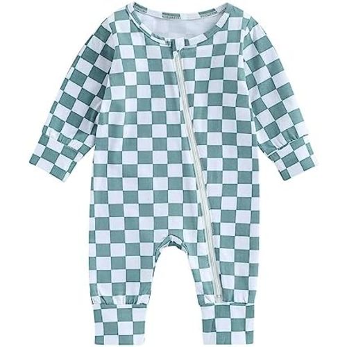 Ledy Champswiin Newborn Baby Boy Girl Romper Cute 3 6 12 18 Months Infant Fall Clothes Diagonal Zip-up Jumpsuit Outfit