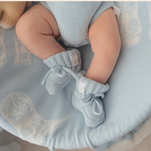 Knitted Booties | Sky Blue