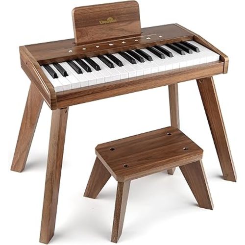 Dreamon Kids Digital Piano Keyboard, Music Educational Instrument Toy, Wood Piano for 3+ Girls and Boys, Christmas & Birthday Gifts for Kids Ages 6-12 Years Old