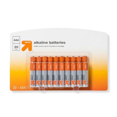 AAA Batteries - 20pk Alkaline Battery - up&up™: 1.5V Household Power, 20 Single-Use Pack