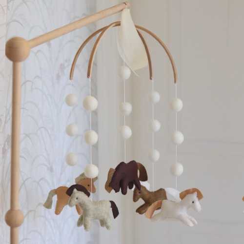 Horse Mobile - Coastal Cowboy -Southern Living - Country Boy - Horses - Ponies - Farm - Rodeo - Western Nursery Decor - Baby Shower Gift