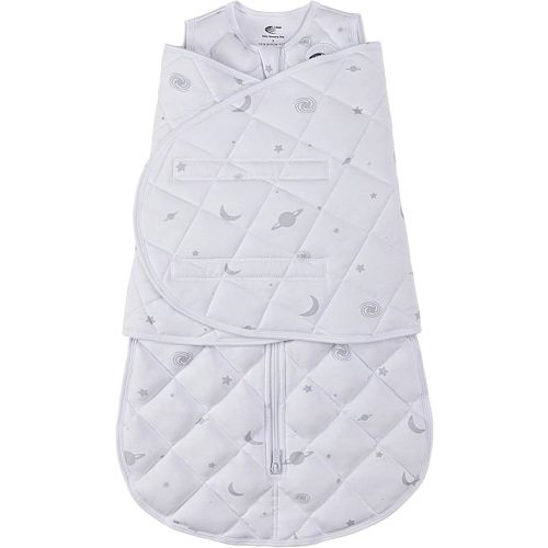 Baby Sleep Sack Swaddle 2.0 TOG 0-6 Months, 3-Way Adjustable Wearable Blanket for Newborn, Infant Swaddling Wrap, Unisex for Girls & Boys (White)