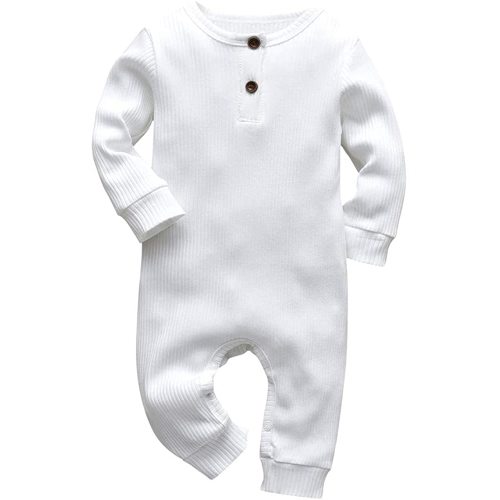 Eghunooy Baby Boy Girl Solid Color One Piece Romper Jumpsuit Outfits Clothes