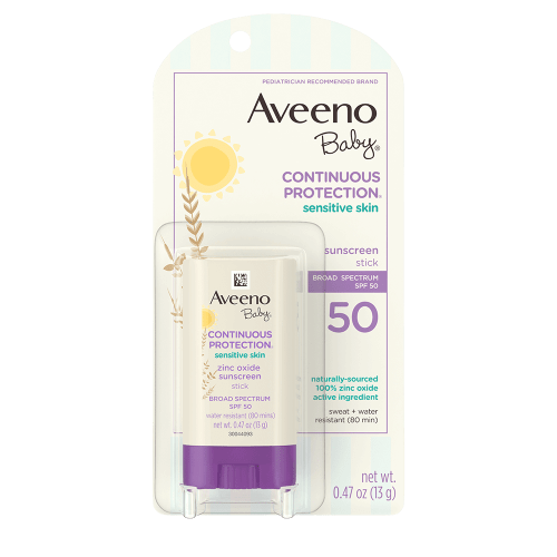 Aveeno Baby Sensitive Skin Face Sunscreen Stick, SPF 50 | AVEENO®