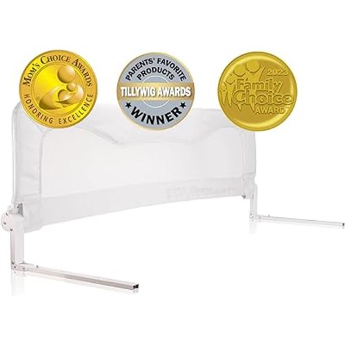 Bed Rail for Toddlers & Infants – Kids Bed Safety Guard Rail –Toddler Bed Rails for Twin, Full Size, Queen &King Mattress – Baby Bed Rail for Children – Extra Long Rail Guard -White (59L19.5H in)