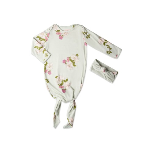 Baby Grey by Everly Grey Knotted Gown & Headband Set, 0-3M